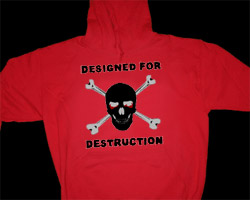 Designed for Destruction Red Hoodie