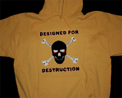 Designed for Distruction Yellow Hoodie